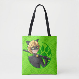 Cat Noir Green Abzeichen Tasche