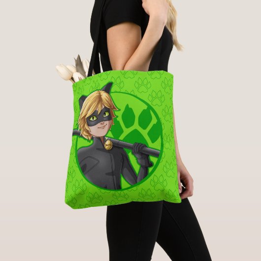 Cat Noir Green Abzeichen Tasche (Von Nahem)