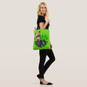 Cat Noir Green Abzeichen Tasche (Am Model)