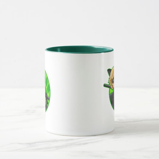 Cat Noir Green Abzeichen Tasse (Zentrum)