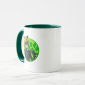 Cat Noir Green Abzeichen Tasse (Vorderseite Links)