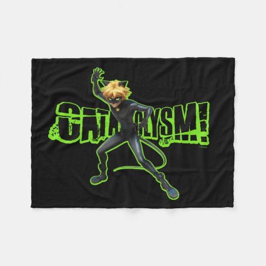 Cat Noir | Katastrophe Fleecedecke (Vorderseite (Horizontal))