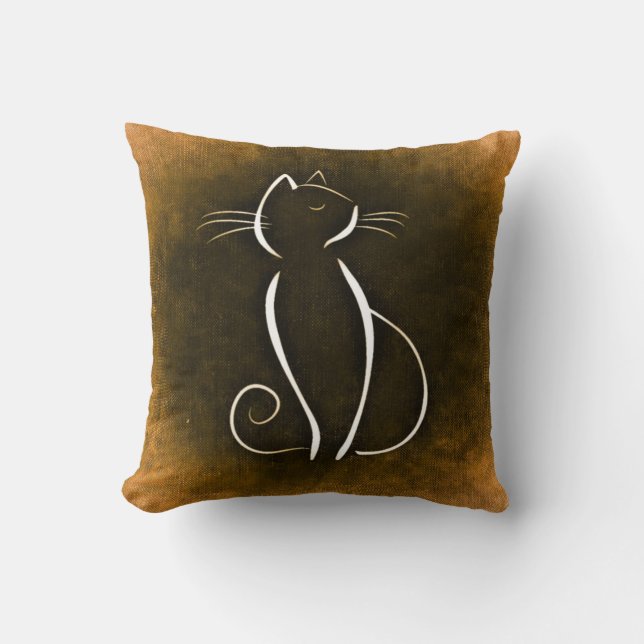 Cat Noir Orange Pillow Kissen (Vorderseite)
