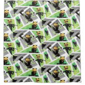 Cat Noir & Plagg Muster Duschvorhang (Vorderseite)