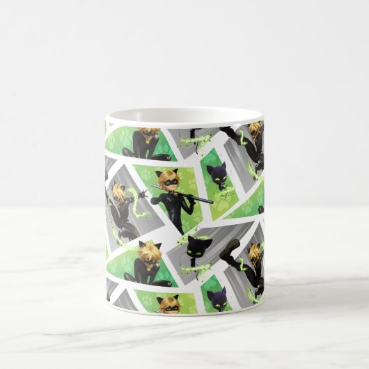 Cat Noir & Plagg Muster Kaffeetasse (Mittel)