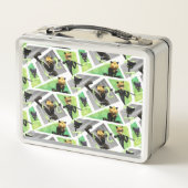 Cat Noir & Plagg Muster Metall Brotdose (Rückseite)