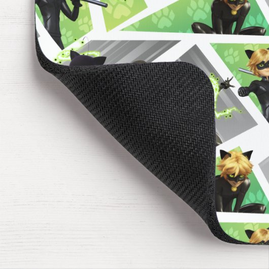 Cat Noir & Plagg Muster Mousepad (Ecke)