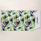 Cat Noir & Plagg Muster Strandtuch (Vorderseite)