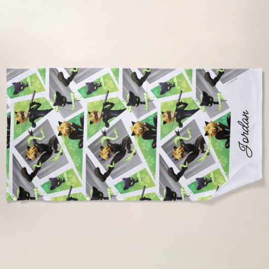Cat Noir & Plagg Muster Strandtuch (Vorderseite)