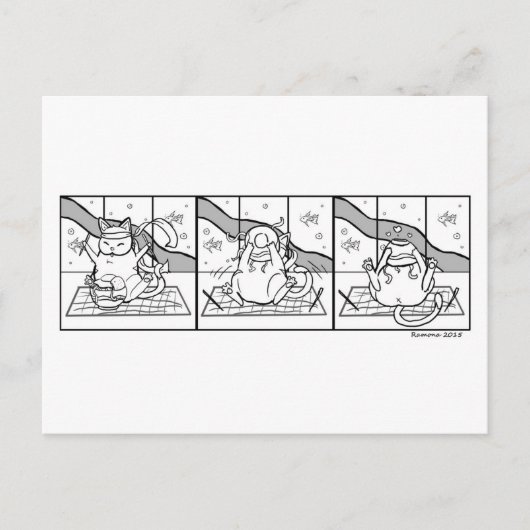 Cat Noodles Post Cards Postkarte (Vorderseite)