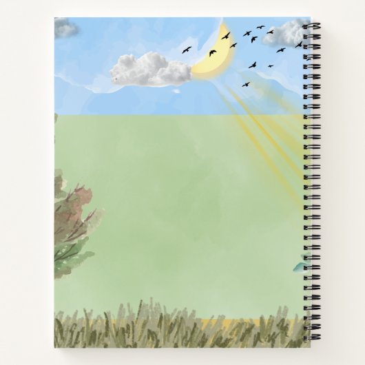 Cat Notebook for Book Lovers Notizblock (Rückseite)