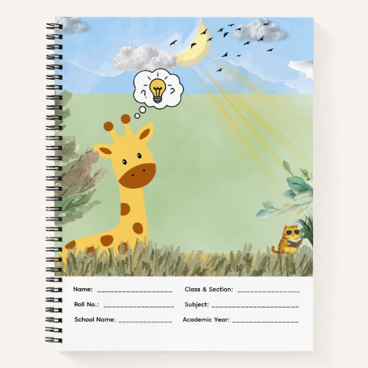 Cat Notebook for Book Lovers Notizblock (Vorderseite)