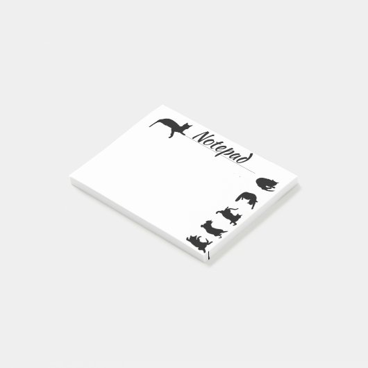 Cat Notes Post it Pad Post-it Klebezettel (angewinkelt)