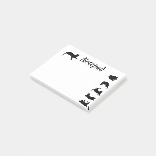 Cat Notes Post it Pad Post-it Klebezettel (angewinkelt)