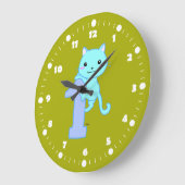 CAT Number 1 Große Wanduhr (Winkel)