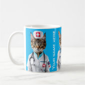 Cat Nurse Ärztliche Krankenpflege Kaffeetasse (Links)
