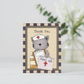Cat Nurse Vielen Dank Postcard Postkarte (Stehend Vorderseite)