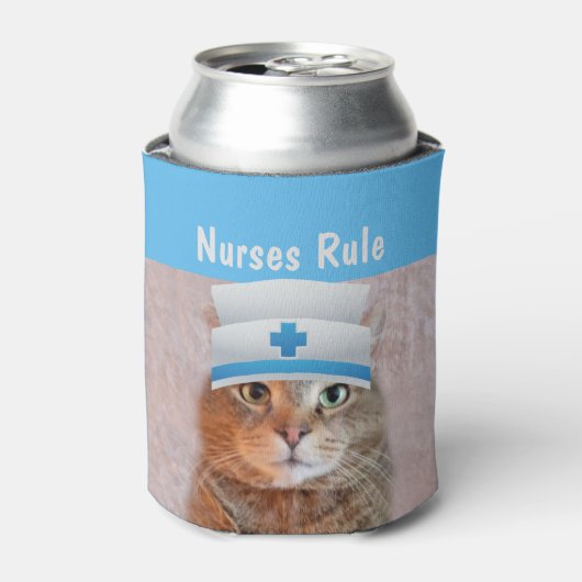 Cat Nurse Zitat Dosenkühler (Kanne Vorderseite)