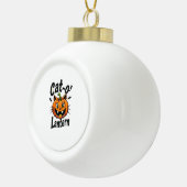 Cat-o'-Lantern 2 Keramik Kugel-Ornament (Rechts)