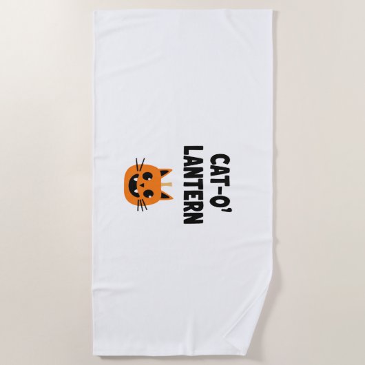 Cat-O'-Lantern 3 Strandtuch (Vorderseite)