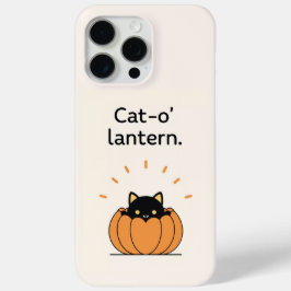 Cat-o’ Lantern Black Cat Pumpkin Phone Case