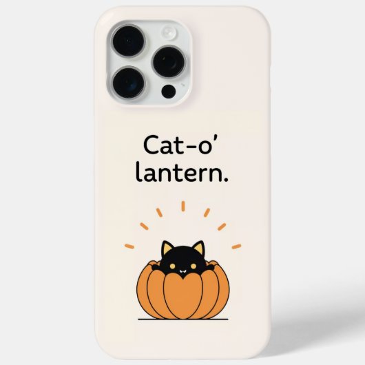 Cat-o’ Lantern Black Cat Pumpkin Phone Case (Rückseite)