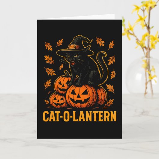 CAT-O-LANTERN KARTE (Gelbe Blume)