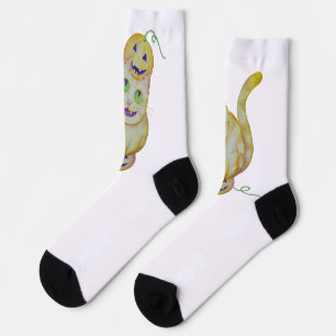 Cat-O-Lantern-Socken Socken