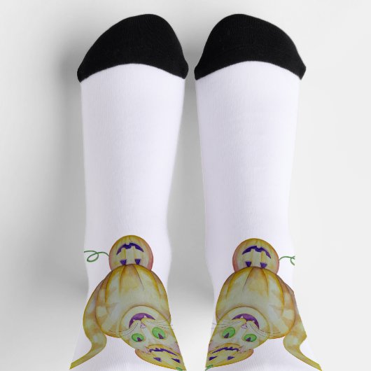 Cat-O-Lantern-Socken Socken (Oben)