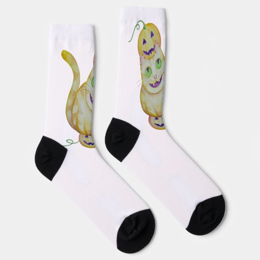 Cat-O-Lantern-Socken Socken (Rechts)