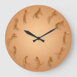 Cat O'Clock Wall Clock Große Wanduhr