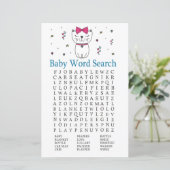 Cat oder Kitten Baby Dusche Word Search Game (Stehend Vorderseite)