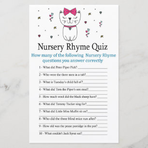 Cat oder Kitten Kinderzimmer Rhyme Quiz Kinderdusc