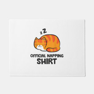 Cat Offiziell Napping Shirt Schlafkatze Pajama Fußmatte