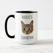 Cat Oma Cat Lovers Eigentümer Custom Cat Face Tasse (Links)
