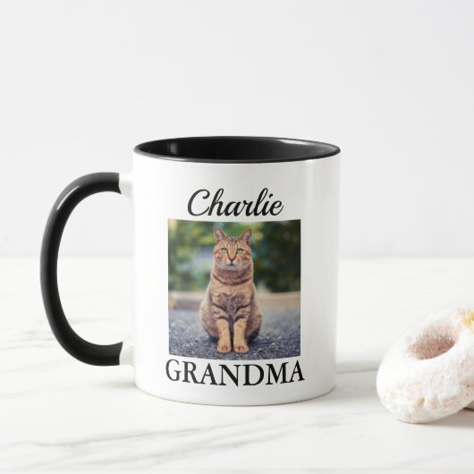 Cat Oma Tasse (Mit Donut)