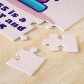 Cat on a Stack of Books Cute Personalized Literary Puzzle (Seite)