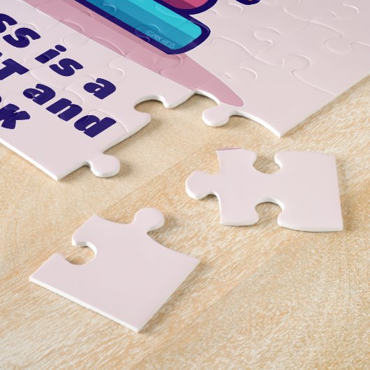 Cat on a Stack of Books Cute Personalized Literary Puzzle (Seite)