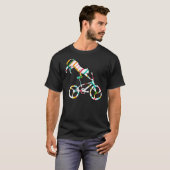 Cat on BMX bike Kitten Bike Radfahren Fahrrad T-Shirt (Vorne ganz)