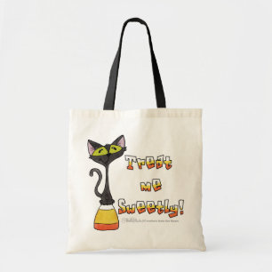 Cat on Candy Corn Leckerei Me Sweetly Tragetasche