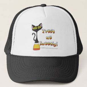 Cat on Candy Corn Leckerei Me Sweetly Truckerkappe