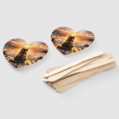 Cat on Dock at Sunset Fächer (Non-assembled)