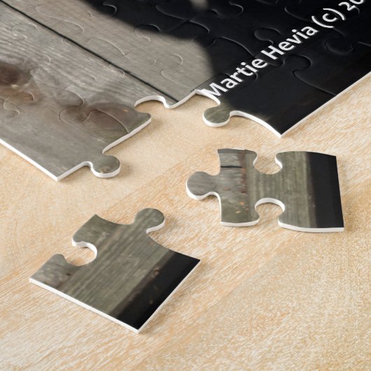 Cat on Fence #9 (Personalize Quote) Puzzle (Seite)