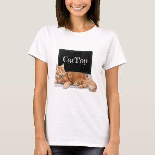 Cat on Laptop - CatTop T-Shirt