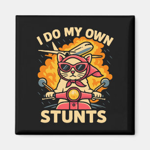 Cat On Scooter Ich mache meine eigenen Stunts Magnet