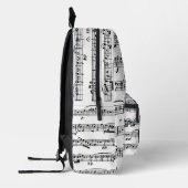 Cat On Sheet Music Bedruckter Rucksack (Links)