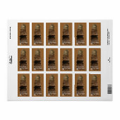 Cat on Stack of Books Buchzeichen Adressaufkleber (Vorne)