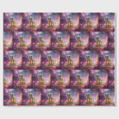 Cat on synthesizers in space geschenkpapier (Flach)