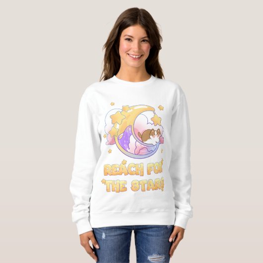 cat on the moon sweatshirt (Vorne ganz)