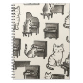 Cat on the Piano photo Notebook Notizblock (Vorderseite)